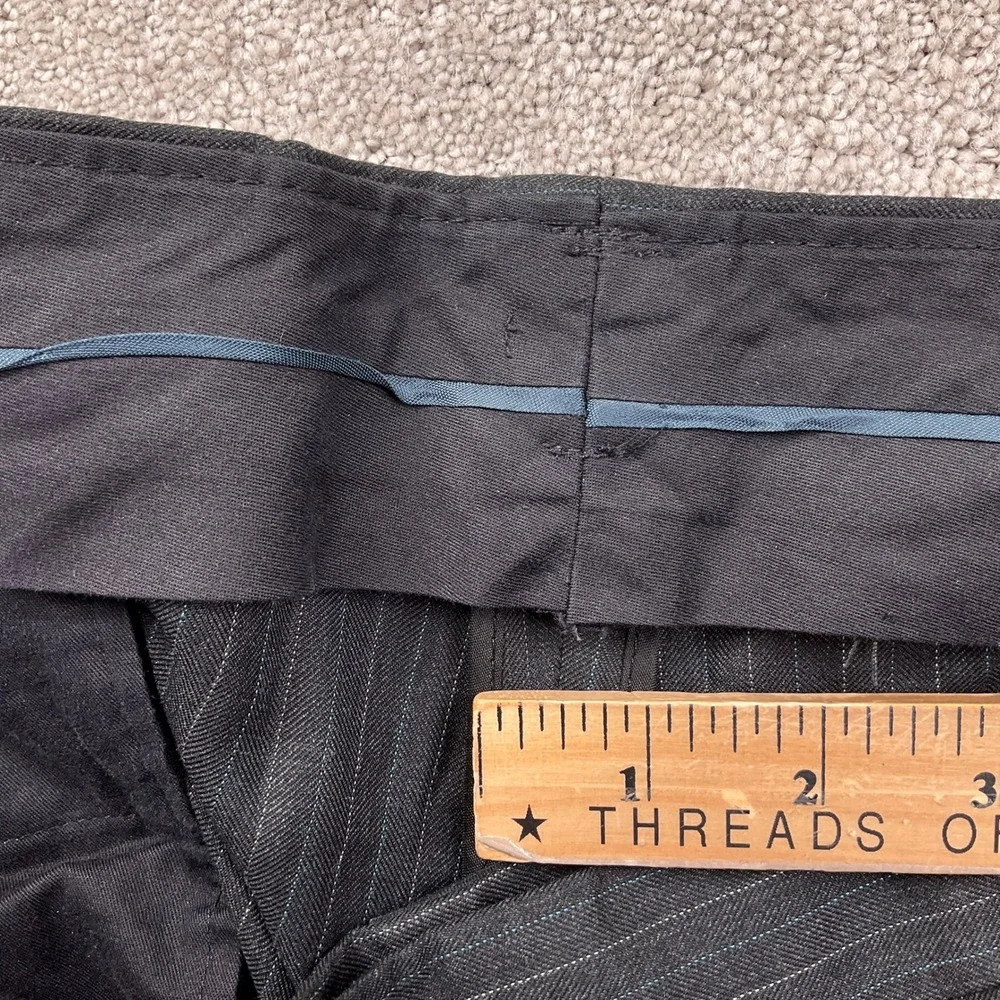 Brooks Brothers Saxxon 1818‎ Regent Suit Mens 42R 37W 29L Gray Blue Pinstripe